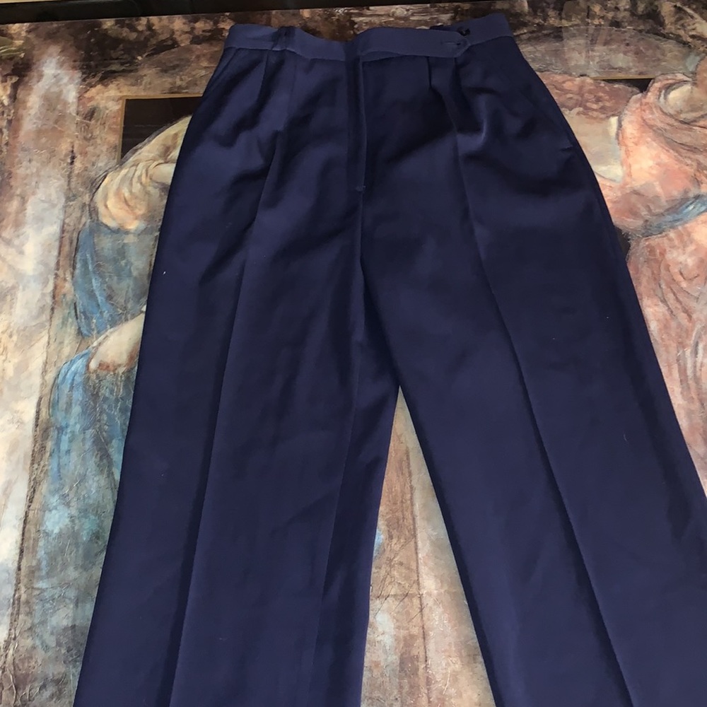 RARE‎ VINTAGE ALAN AUSTIN HIGH WAIST NAVY PANTS 10